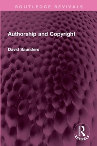 Enlarge image Cover: Authorship and Copyright - Routledge