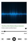 Cover: The Rise of the Platform Music Industries - Agenda Publishing