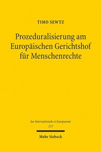 Abbildung von: Prozeduralisierung am Europäischen Gerichtshof für Menschenrechte - Mohr Siebeck