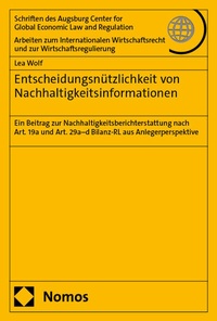 Abbildung von: Entscheidungsnützlichkeit von Nachhaltigkeitsinformationen - Nomos