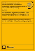 Cover: Entscheidungsn&uuml;tzlichkeit von Nachhaltigkeitsinformationen - Nomos