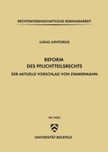 Cover: Reform des Pflichtteilsrechts - BoD - Books on Demand