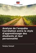 Cover: Analyse de l'enquete Correlation entre le style d'apprentissage des etudiants et leur personnalite - Editions Notre Savoir