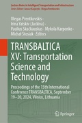 Cover: TRANSBALTICA XV: Transportation Science and Technology - Springer