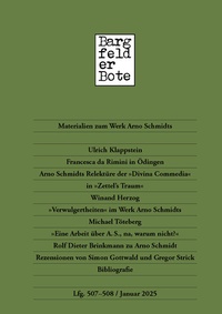Abbildung von: Bargfelder Bote - edition text + kritik