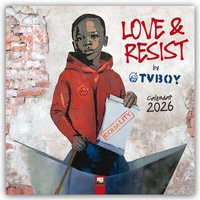 Abbildung von: Love & Resist by TVBOY - Kunstkalender 2026 - Original Flame Tree Publishing-Kalender [Kalender] - Flame Tree Publishing