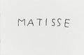Cover: Matisse - Yvon Lambert