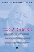 Cover: Archiv f&uuml;r Begriffsgeschichte. Band 66,2 - Meiner