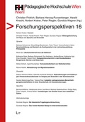 Cover: Forschungsperspektiven 16 - Lit Verlag