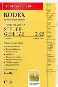 Abbildung von: KODEX Studienausgabe Steuergesetze 2025 - Linde Verlag Ges.m.b.H.