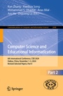 Cover: Computer Science and Educational Informatization - Springer Nature Switzerland AG