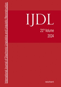 Abbildung von: International Journal of Diachronic Linguistics and Linguistic Reconstruction - Reichert Verlag