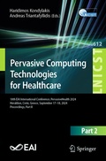 Cover: Pervasive Computing Technologies for Healthcare - Springer