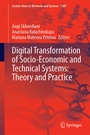 Cover: Digital Transformation of Socio-Economic and Technical Systems: Theory and Practice - Springer