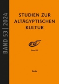 Cover: Studien zur Alt&auml;gyptischen Kultur Band 53 - Buske, H