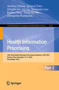 Cover: Health Information Processing - Springer Nature Switzerland AG