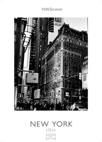 Abbildung von: New York schwarz-weiss Kalender 2026 - Wandkalender | Fotokalender Nordamerika S 29x21cm - Eleganter Schwarz-Weiß-Print mit beeindruckenden New York City Motiven - CASARES EDITION