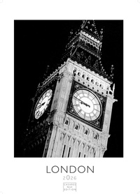 Abbildung von: London schwarz-weiss Kalender 2026 - Wandkalender | Fotokalender England 29x21cm - Hochwertiger . für 2026 - | Perfekt für Liebhaber London & Geschenkidee - CASARES EDITION