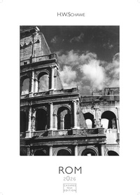 Abbildung von: Rom schwarz-weiss Kalender 2026 - Wandkalender | Fotokalender Italien 59x42cm Grosses Format - . mit Historischen Motiven - Perfekt für Kunst, Architektur & Rom-Liebhaber - CASARES EDITION