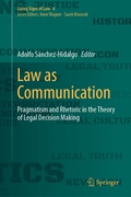 Cover: Law as Communication - Springer