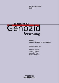 Abbildung von: Zeitschrift für Genozidforschung, 23. Jahrgang 2025, Heft 1 - Velbrück
