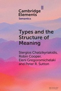Cover: Types and the Structure of Meaning - Cambridge University Press