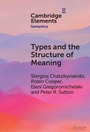 Cover: Types and the Structure of Meaning - Cambridge University Press