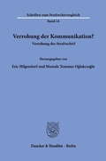 Cover: Verrohung der Kommunikation? - Duncker & Humblot