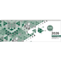 Abbildung von: Tischquerkalender Giganta XXL grün 2026 - 42,2x14,8 cm - 1 Woche auf 2 Seiten - Bürokalender - Stundeneinteilung 7 - 22 Uhr - 126-0013 - ZETTLER Kalender