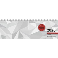 Abbildung von: Tischquerkalender Register 2026 - 32x10,5 cm - 1 Woche auf 2 Seiten - Bürokalender mit Registerstanzung - Stundeneinteilung von 6 - 21 Uhr - 166-0002 - ZETTLER Kalender