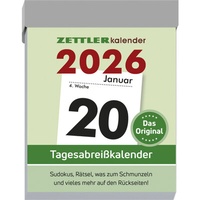 Abbildung von: Zettler Tagesabreißkalender M 2026 5,4x7,2 cm Bürokalender 1 Tag auf 1 Seite mit Sudokus, Sprüchen, Rätseln uvm. Auf den Rückseiten - ZETTLER Kalender