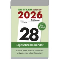 Abbildung von: Tagesabreißkalender L 2025 - 6,6x9,9 cm - 1 Tag auf 1 Seite - mit Sudokus, Rezepten, Rätseln uvm. auf den Rückseiten - Bürokalender 304-0000 - ZETTLER Kalender