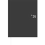 Bild: Zettler Wochenbuch anthrazit Leine Register 1W/2S 2026 - Buchkalender 21 x 26,5 cm mit 128 Seiten, Monatsregisterschnitt, 1 Woche auf 2 Seiten, 8-sprachiges Kalendarium, Leseband & FSC-zertifiziert - ZETTLER Kalender