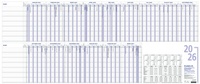 Abbildung von: Urlaubsplaner 2026 100x42 - 15 Monate - Wandplaner - gefalzt mit Rand - zum Abheften - für 35 Personen - 993-0000 - ZETTLER Kalender