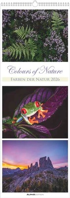 Abbildung von: Alpha Edition - Colours of Nature - Triplets Kalender 2026 - Wandkalender XXL 25×69 cm mit 3 Naturfotos pro Seite, Hochformat-Bildkalender, stilvoller Wandplaner für Naturfreunde - ALPHA EDITION