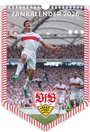 Cover: N Neumann - VfB Stuttgart 2026 - Bannerkalender A3 (30x42 cm) mit 12 Monatsblättern, deutschem Kalendarium & Spiralbindung, Fußball-Wandkalender mit Spielerfotografien für Fans - Neumann