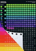 Abbildung von: Domberger - Der Springende Punkt schwarz 2026 - Design-Wandkalender 58×81 cm von Michael Domberger, Kunstkalender mit 365 gestanzten Punkten & Farbwechsel - Domberger