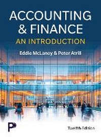 Enlarge image Cover: Accounting and Finance: An Introduction - Pearson Education Limited