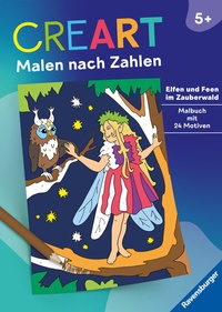 Abbildung von: CreArt Malen nach Zahlen ab 5 - Elfen und Feen im Zauberwald - Ravensburger