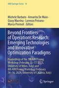 Cover: Beyond Frontiers of Operations Research: Emerging Technologies and Innovative Optimization Paradigms - Springer