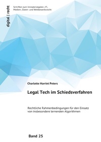 Abbildung von: Legal Tech im Schiedsverfahren - epubli