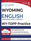 Cover: Grade 5 English Language Arts Literacy (ELA) Practice Workbook and Full-length Online Assessments - Lumos Information Services, LLC