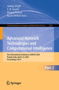 Enlarge image Cover: Advanced Network Technologies and Computational Intelligence - Springer