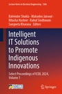 Cover: Intelligent IT Solutions to Promote Indigenous Innovations - Springer Nature Switzerland AG