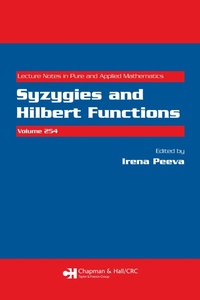 Enlarge image Cover: Syzygies and Hilbert Functions - Chapman and Hall