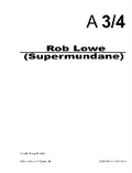 Cover: A3/4 Issue 11. Rob Lowe (Supermundane). - fifthsyllable