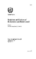 Cover: Resolutions and Decisions of the Economic and Social Council: 2023 Session - United Nations