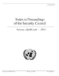 Abbildung von: Index to Proceedings of the Security Council: Seventy-eighth Year, 2023 - United Nations