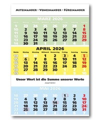 Abbildung von: IMPULS-3-Monatsspruch Kalender 2026 - Impuls-Kalender GmbH