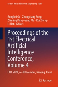 Enlarge image Cover: Proceedings of the 1st Electrical Artificial Intelligence Conference, Volume 4 - Springer